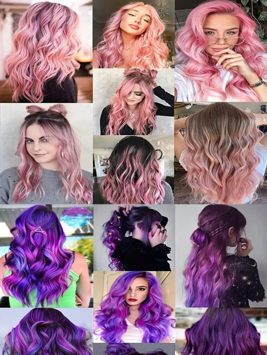 10pcs Colorful Hair Extensions Curly One Clip in Synthetic Long Hairpiece For Girls Women Multi-colors Party Highlights WigPiece — image 5
