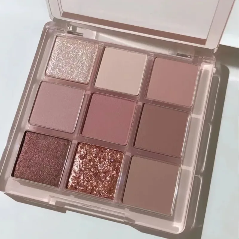 New Nine-color Eyeshadow Palette Butter Orange Brown Pearly Matte Glitter Eyeshadow Shiny Eye Shadow Long-lasting Eye Make Up — image 8
