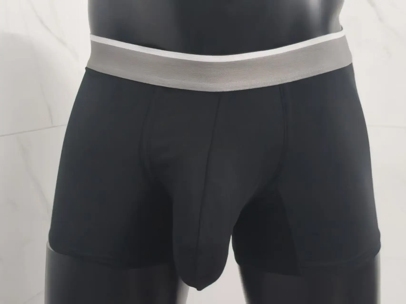 Sexy 18CM Big Pouch Separate Underwear Men's Modal Solid Mid Waist Short Boxers Breathable Separate Bugle Enhance Underpant
