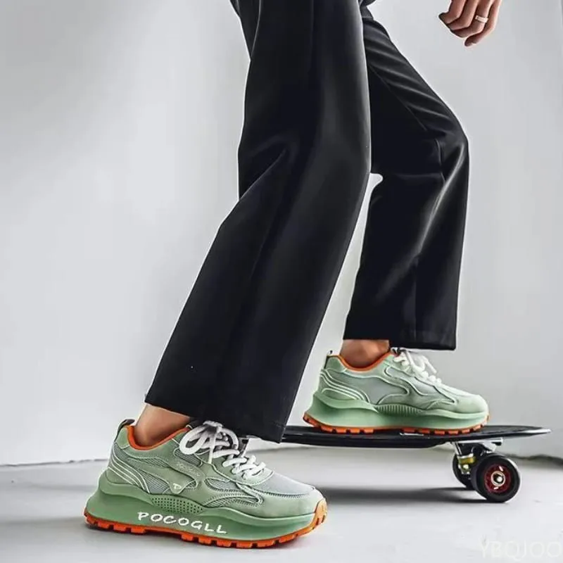 New summer fashionable versatile height increasing shoes mesh breathable soft soled shoes casual comfortable men's sneakers