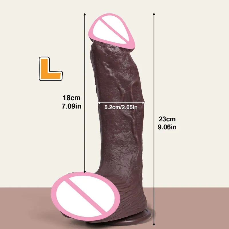 Huge Realistic Dildo Double Layer Silicone Penis Soft Big Cock 2 Colors 4 Sizes For Women Masturbation Sex Toys Adult supplies