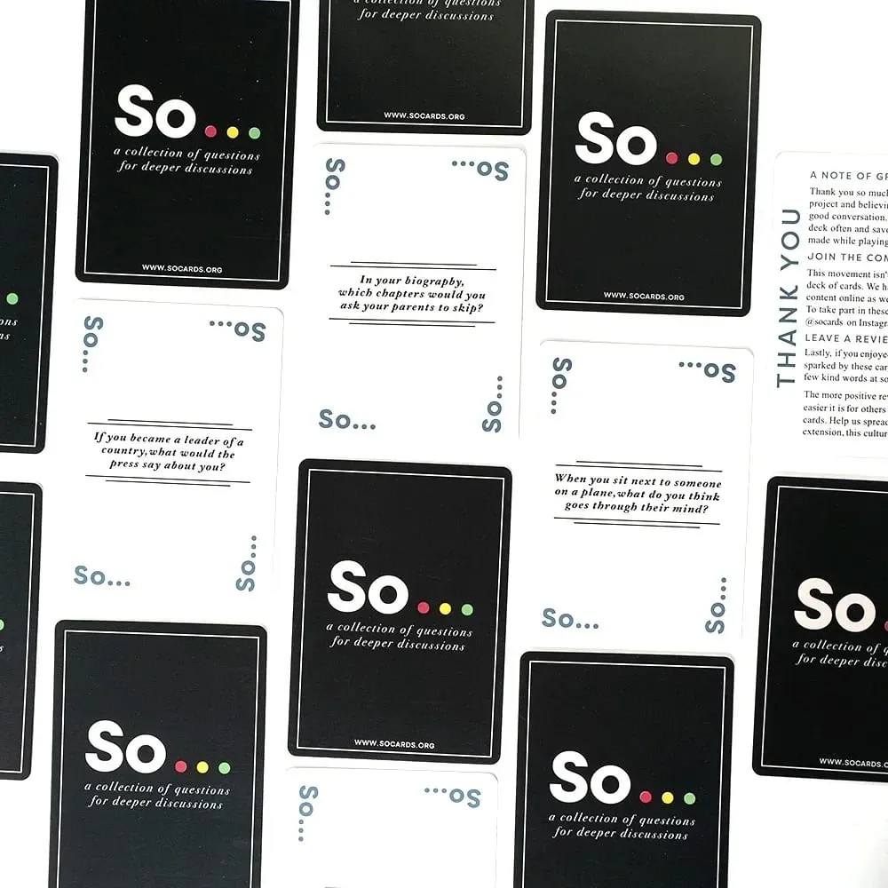 High Quality So Cards Conversation Starter Special Style Questions Card Game for Adults & Families Party Leisure Board Game
