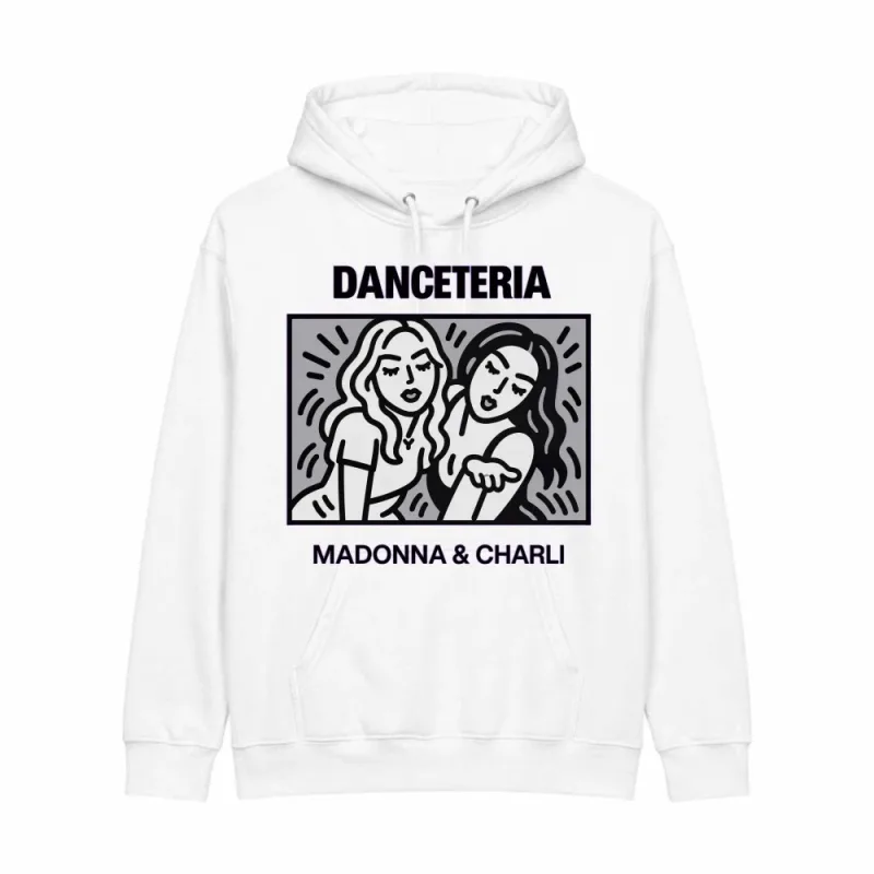2026 Madonna Charli XCX Danceteria Hoodie Line Art Grafiskt tryck Unisex tröja Huvtröja Popmusik Fan Casual Toppar
