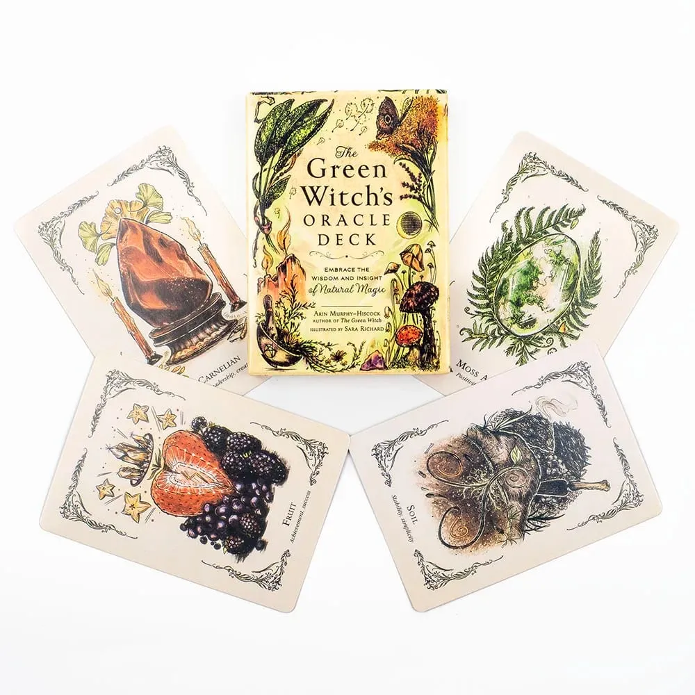 TK119K The Green Witch's Oracle Deck 50Pcs Tarot Leisure Entertainment Game Card Family Gathering Divination Deck 10.3*7.3cm — image 5
