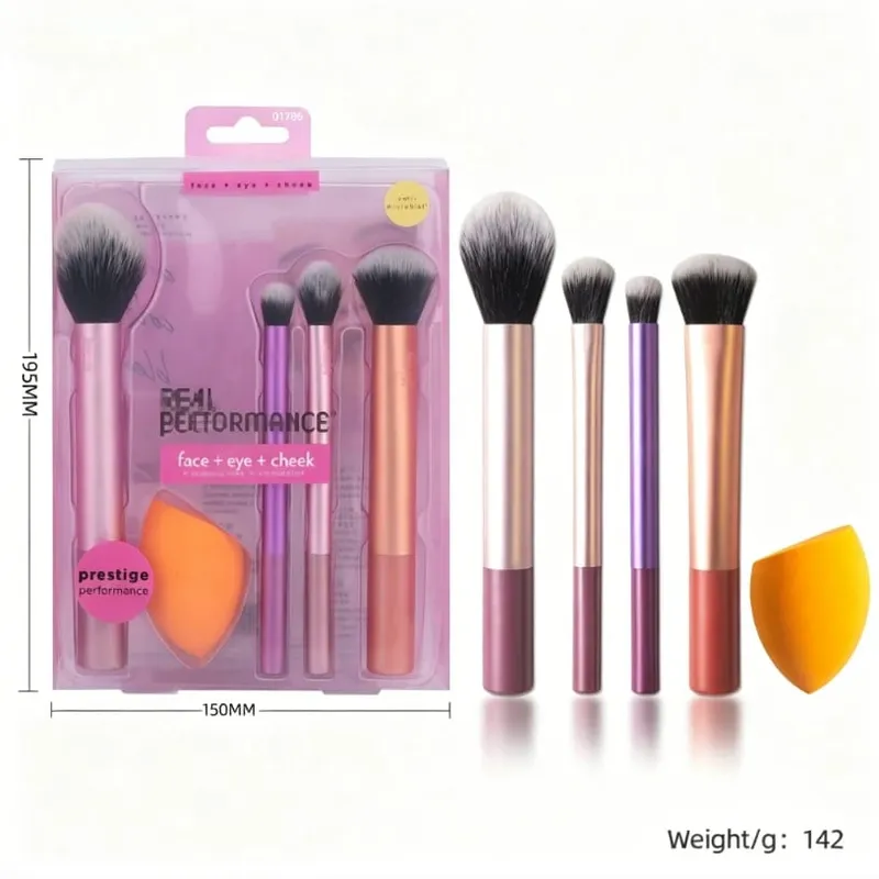 5pcs Makeup Brush Kit Soft Synthetic Hair Make Up Brushes Foundation Blush Eyeshadow Cosmetic Makeup Tools