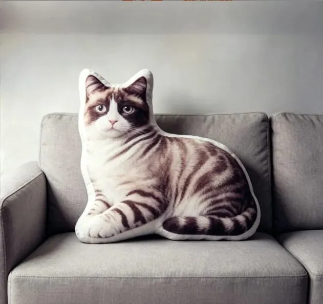3D printed simulation dog pillow funny pet shaped pillow living room bedroom soft decoration personalized holiday gift