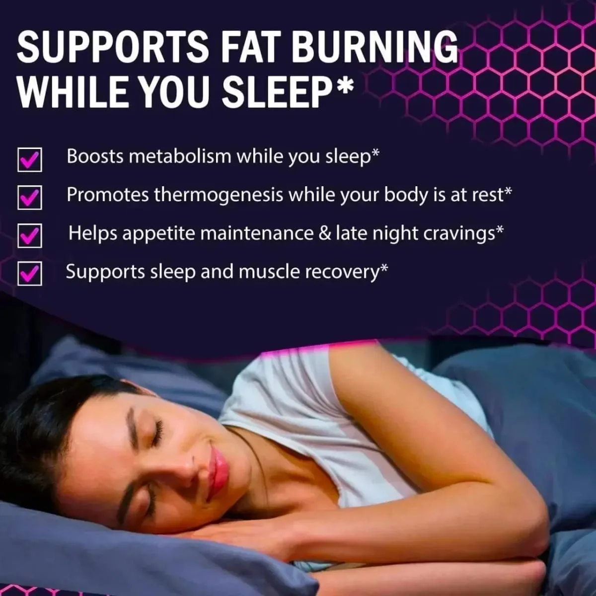 Nighttime Metabolism Gummies - Tone Up Capsules for Bloating & Metabolism Appetite Suppressant