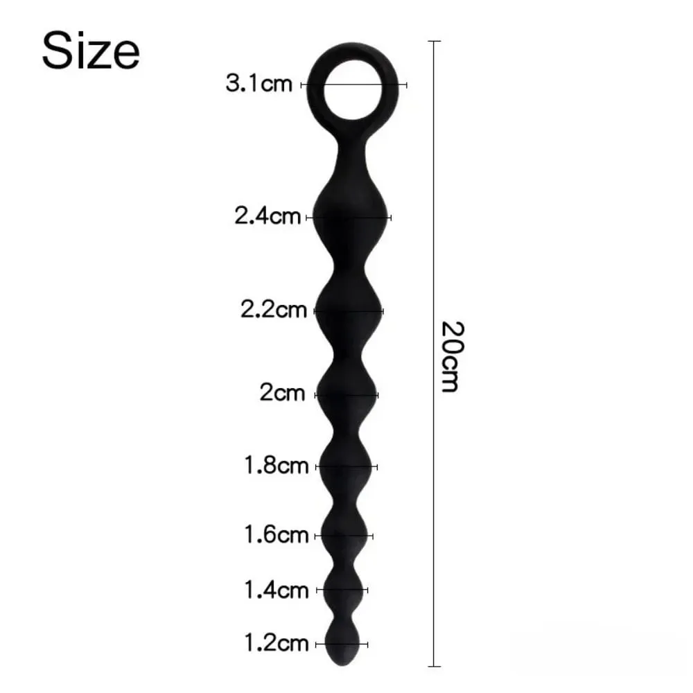 Soft Silicone Anal Ball Plug Prostate Stimulator Butt Beads Plug With Pull Ring Adults Flirt Sex Toys for Women Men Couples Gay