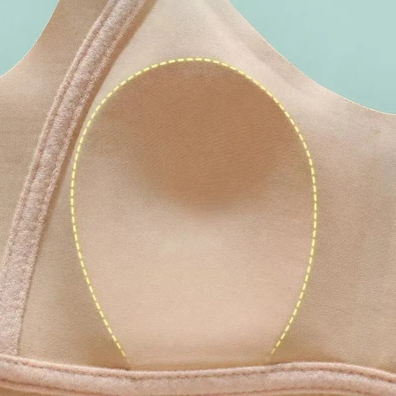 Seamless Wireless Minimizer Bra Soft Support Full Cup Thin Brassiere Comfortable Underwear for Large Bust Women Side Breast Coll
