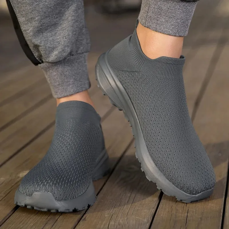 High Quality Sneakers Men Comfortable Breathable Lightweight Soft Wide Toe Non-slip Flat Socks Shoes Outdoor Casual Sports Shoes