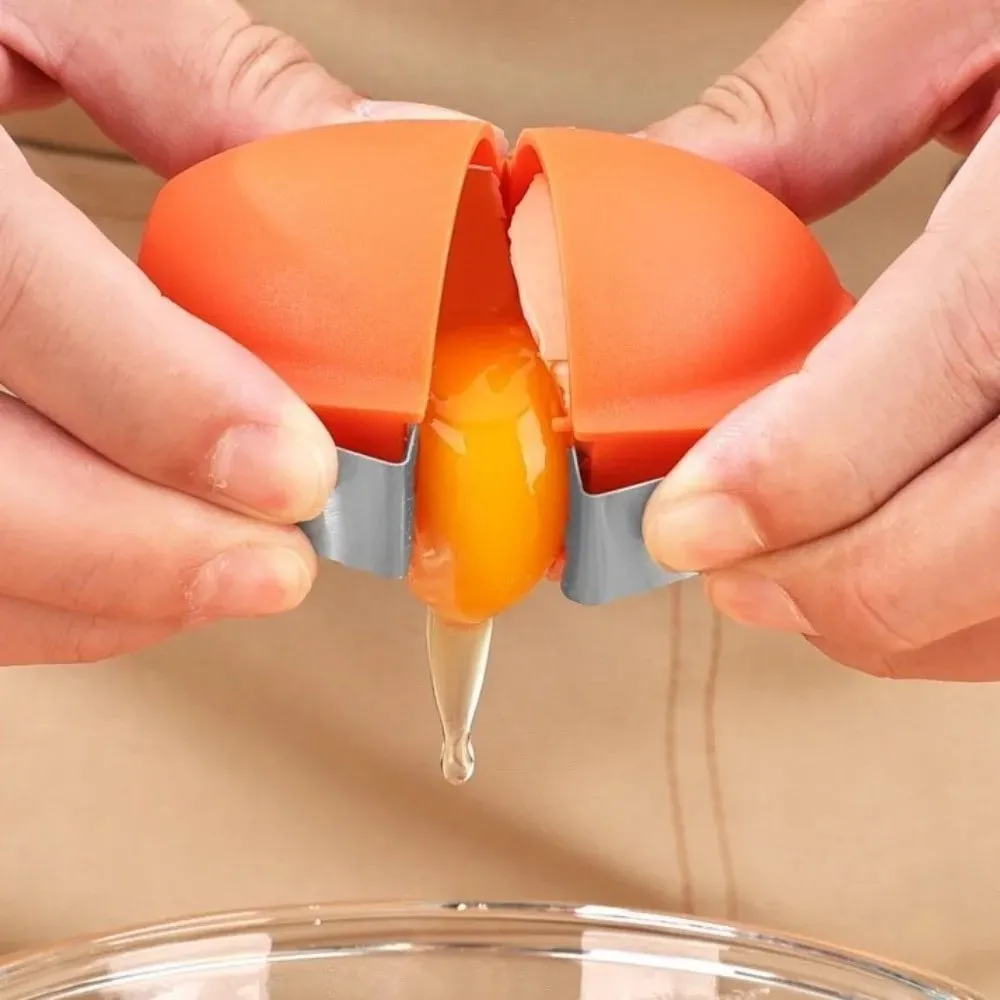 New Handheld Egg Shell Opener Stainless Steel PP Egg Peeler Creative Eggshell Opening for Raw Eggs