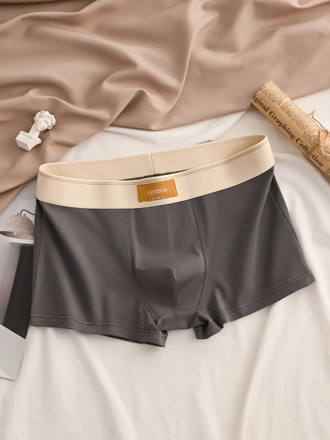 3-teilige Herren-Boxershorts aus hochwertiger Baumwolle, weich, gesund, lässig, modisch, Sport-Boxershorts, trendige Herren-Shorts, Unterwäsche