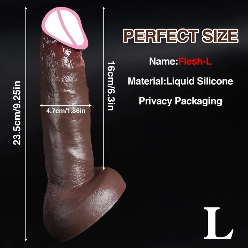 Pas cher peau douce sensation réaliste épais gode gay masturbateurs Silicone Dick grande ventouse pénis Plug Anal Sex Toy pour hommes femmes