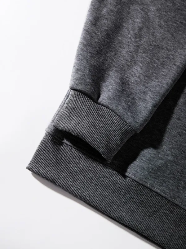 Solid Soft Pullovers Street Autumn Comfy Fleece Hoodies Office Jogging Loose Sweatshirts Casual Basics Daily Streetwear Of Men