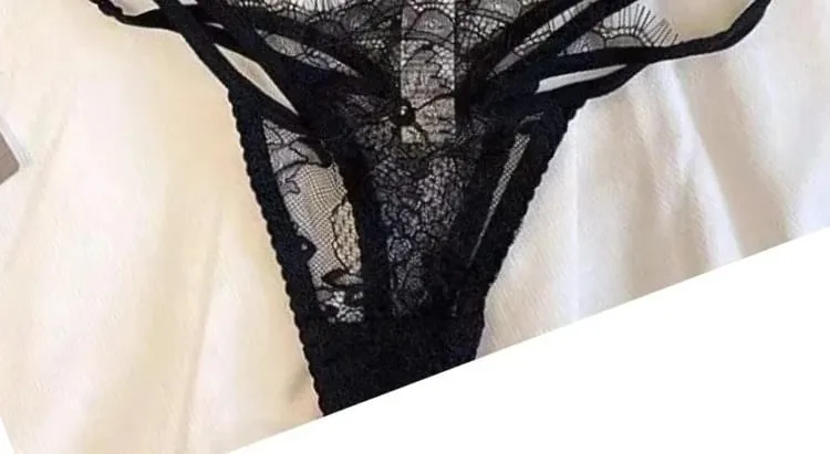 Women's Sexy See Through Lace Backless Lingerie Set Push Up Plunge Bra Wireless Soft Steel Ring Lightweight Comfort Summer S-XL