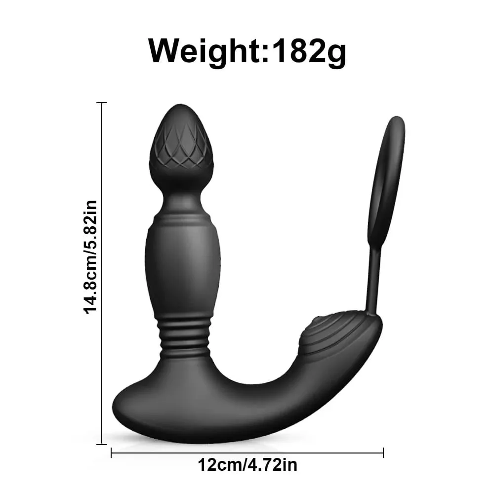 APP Control Vibrator for Men Male Thrusting Vibartor Prostate Massager Delayed Ejaculation Cork Ring Butt Plug Sex Toy for Adult — image 5