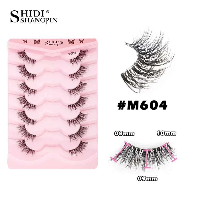 Half Lashes Cat Eye Lashes 3D Natural Winged End Eye Elongated Lashes Fox Eye Lashes Faux Mink Lashes Makeup