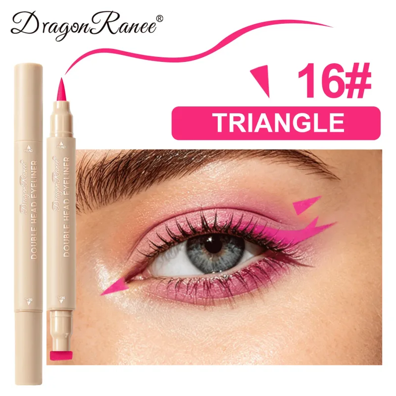 2-in-1 Dual-Ended Stamp Eyeliner Pen 20 Colors Waterproof Liquid Eyeliner with Stamp Tip Quick Dry Eye Makeup for Beginners — image 22