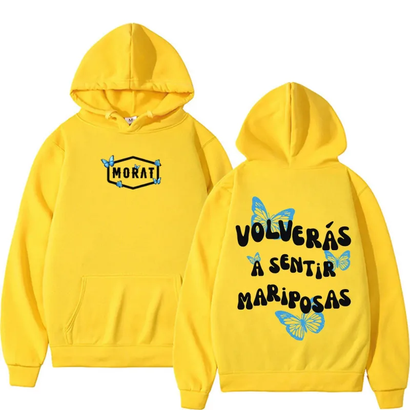 Band Morat Volveras A Sentir Mariposas Merch Hoodies Men's Women Fashion Hip Hop Rock Sweatshirts Fleece Casual Oversized Hoodie — image 9
