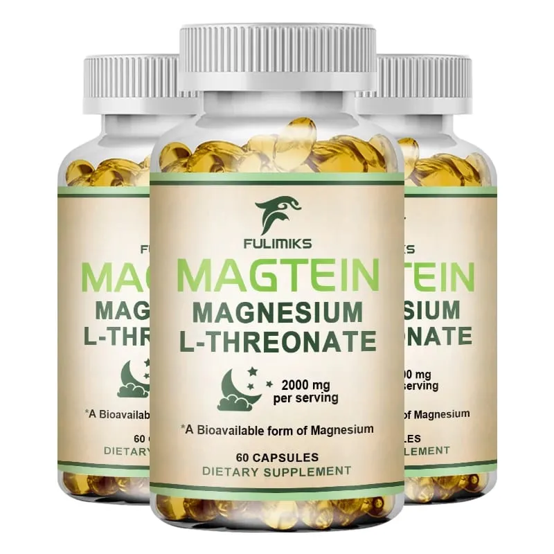Magnesium L-Threonate Supplement with Magtein Supports Short & Long-Term Memory Cognitive Health Focus Bone & Joint Health