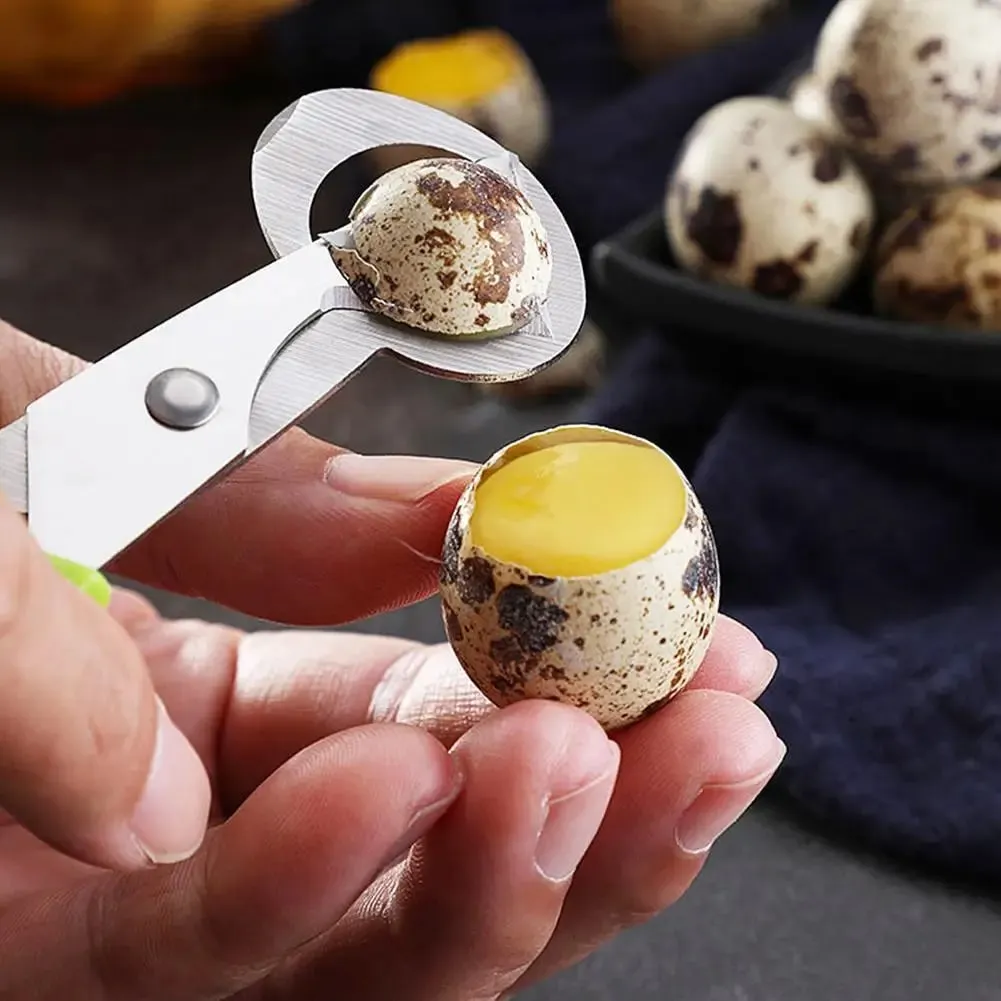 1-20PCS Stainless Steel Quail Egg Scissors Egg Shell Cutter Opener - High Quality Steel Blades Brand New Durable Egg Slicer Tool