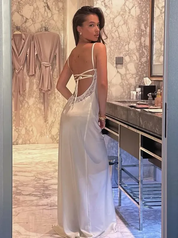 Solid Satin Lace Corset Mini Dress Women Sexy Spaghetti Strap Sheer Panel Slim Fit Short Dresses 2026 Trendy Lady Night Out Wear — image 11
