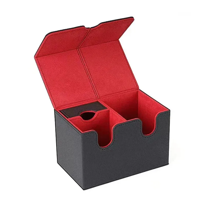 Card Storage Box Card Box Big Case Mezzanine Storage Box Top Side Installation Toys Games Collection Card for Trading