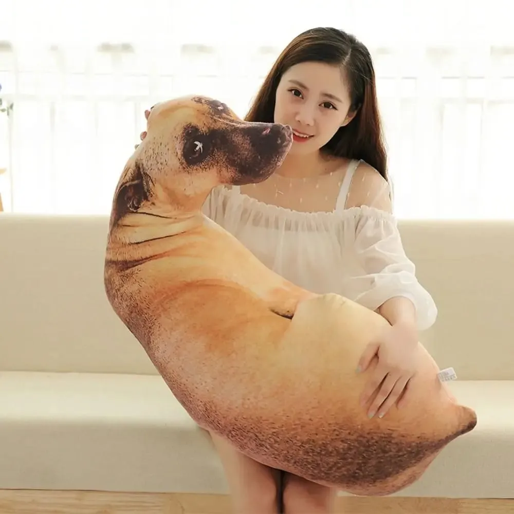 Hound 3D Lifelike Animal Throw Pillow Soft Dog Pillow Creative Cushion Home