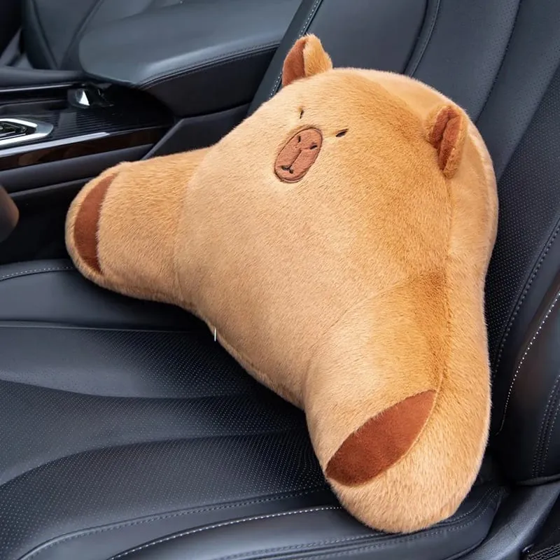 50cm Cute Capybara Cushion Comfortable Car Lumbar Support Pillow Lumbar Backrest Cushion Suitable For Home And Office Use — image 2