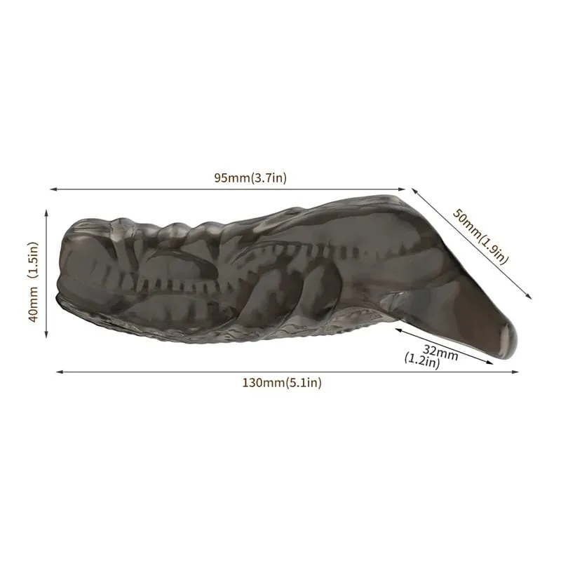 Men Penis Extender Sleeve Reusable Comdom Delay Ejaculation Penis Sleeve Dick Male Dildo Sex Toys for Men Adult 18+ Erotic Goods