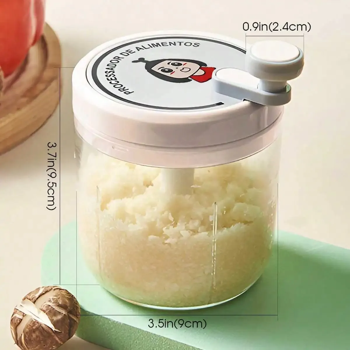 Garlic Crusher Highly Efficient Masher Chopper for Home Multifunctional Manual Grinder with Safe Blades