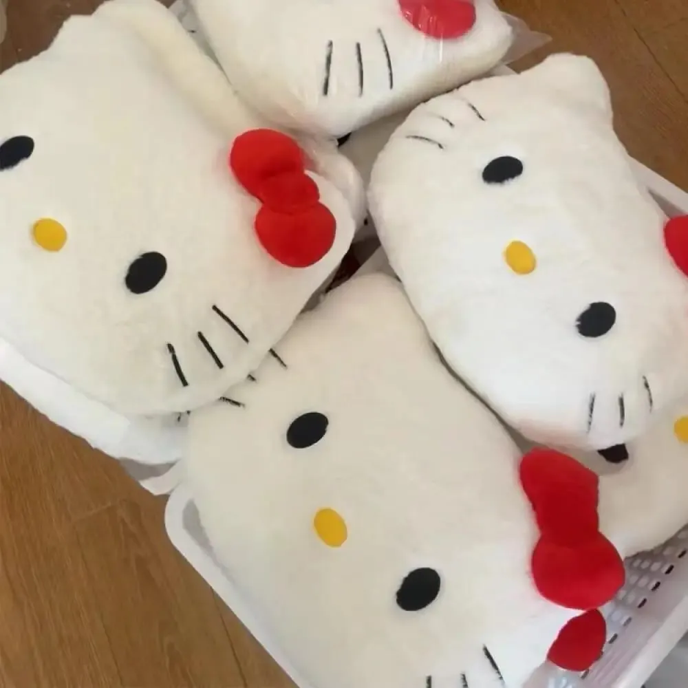 *Anime Sanrio Hello Kitty Cute Cartoon Head Plush Pillow Sofa Bedside Cushion Car Cushion Nap Pillow Birthday Gifts for Girl