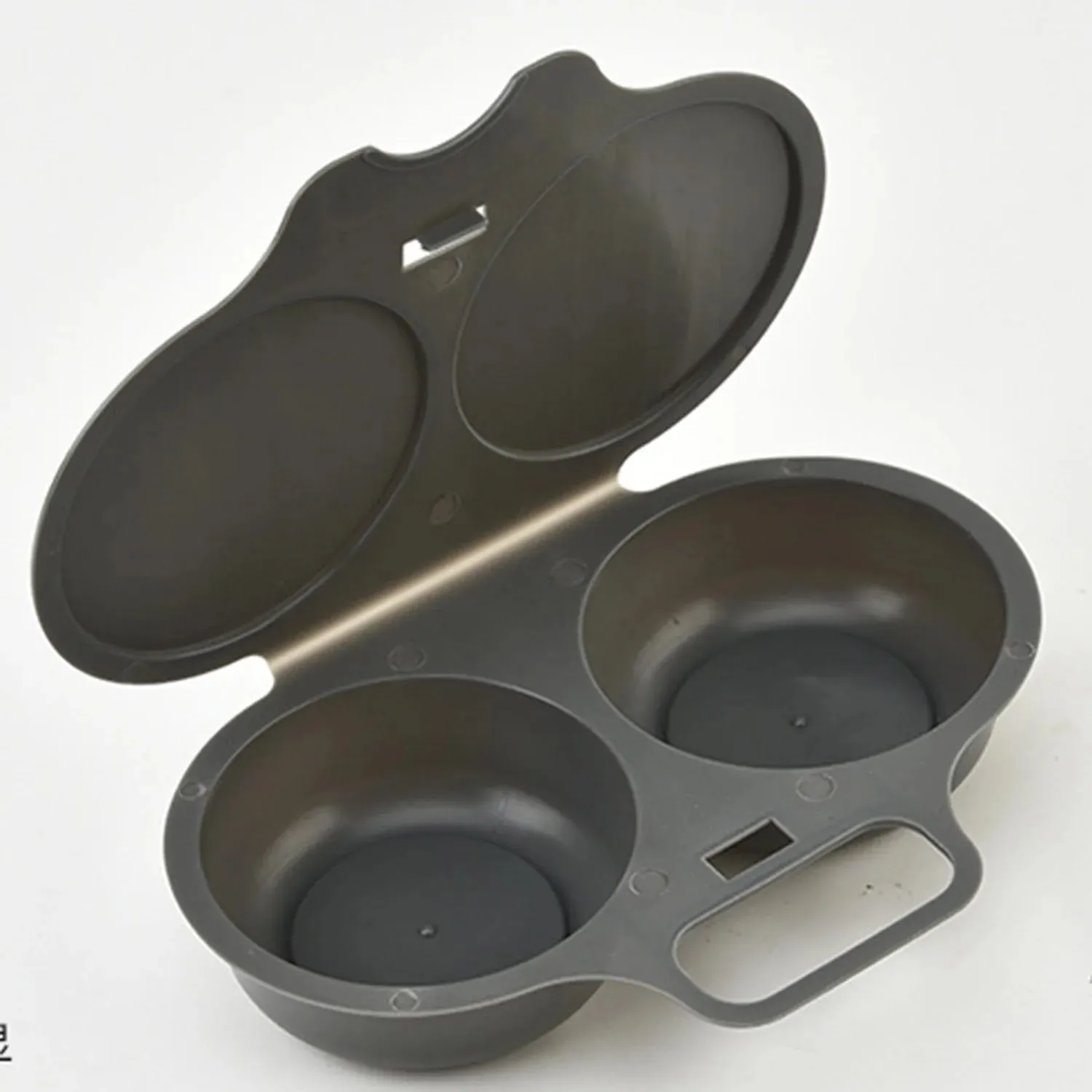 Pentola a vapore per microonde a doppia cavità Cuociuova Friggitrice in plastica per alimenti Stampo per cottura a vapore per uova Accessori da cucina Utensili da cucina — image 11