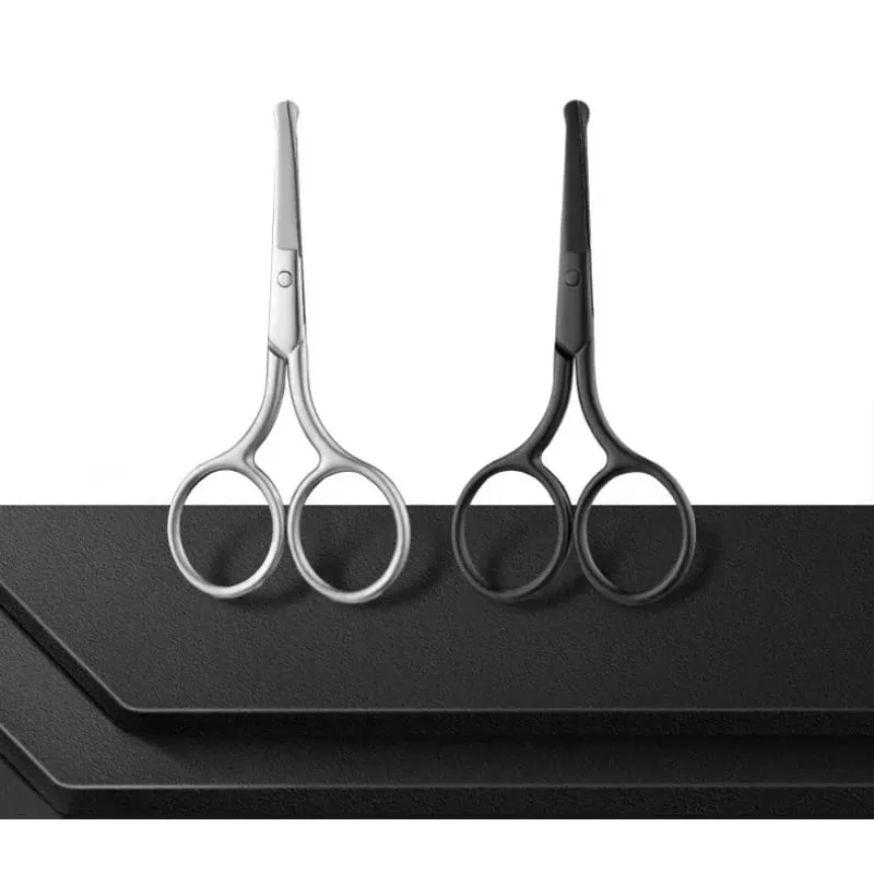 1Pc Stainless Steel Nose Hair Mini Small Scissors Eyelash Facial Hair Straight Round Tip For Eyebrows Nail Beard Manicure Makeup — image 6