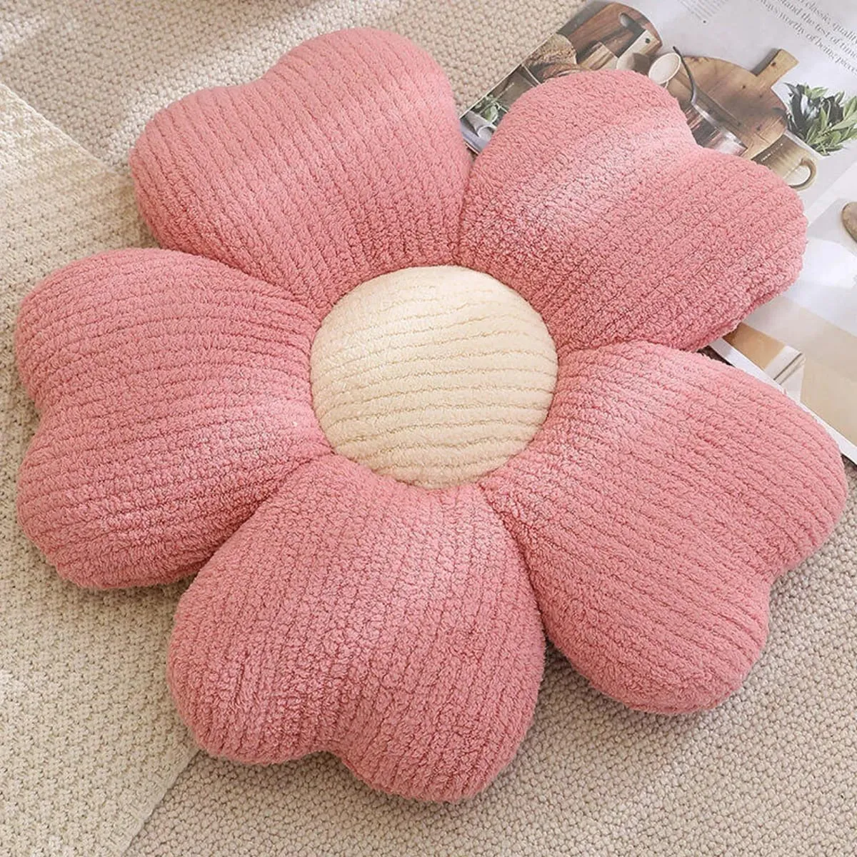 Petal Throw Pillow Flower Shaped Plush Throw Pillow Comfortable and Cute Mattress Sofa home Decor Cushion Chair Cushion
