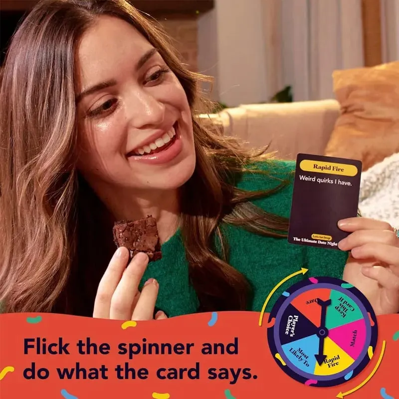 Ultimate Date Night Card Game for Couples 300 Cards & Spinner Included Stay at Home Date Night Ideas