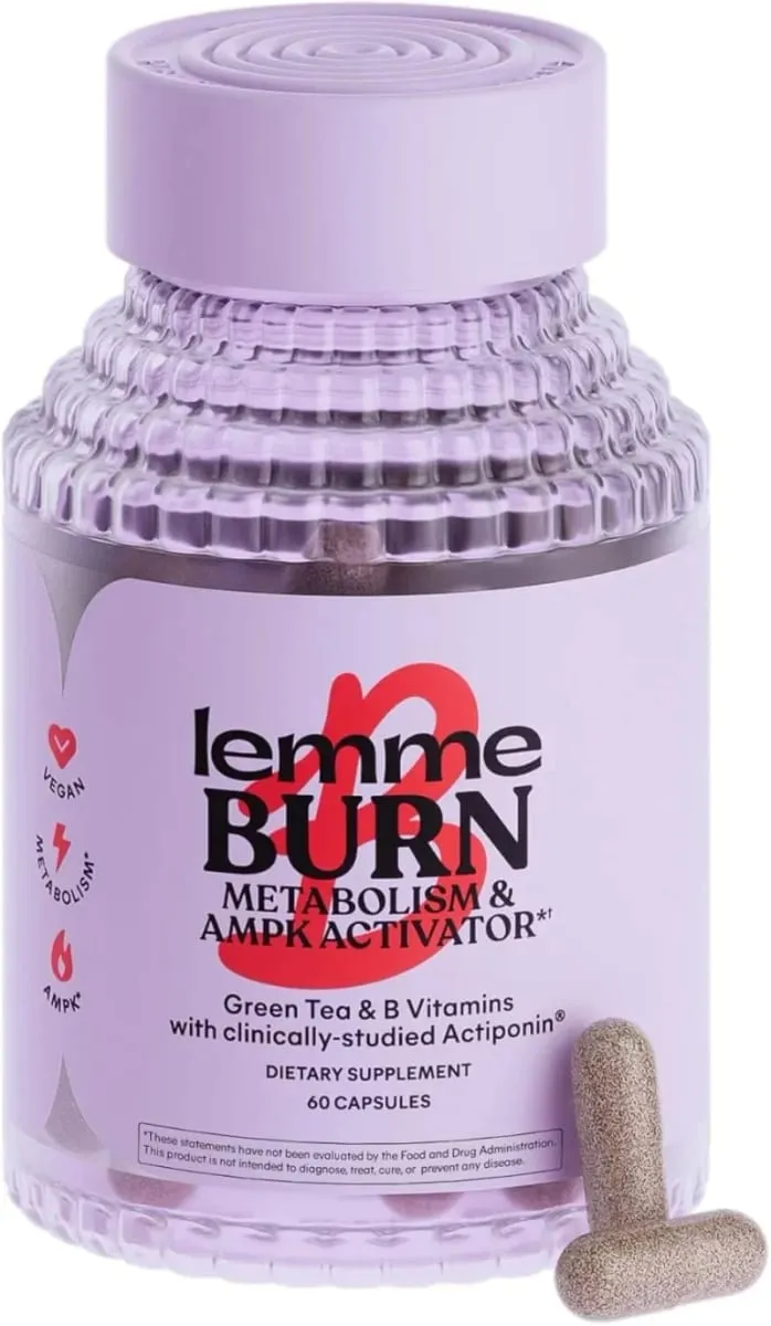 Metabolism Belly Fat Burning + AMPK Activating Supplement for Men & Women Gynostemma Green Tea Extract Vitamins B6 & B12 60pcs