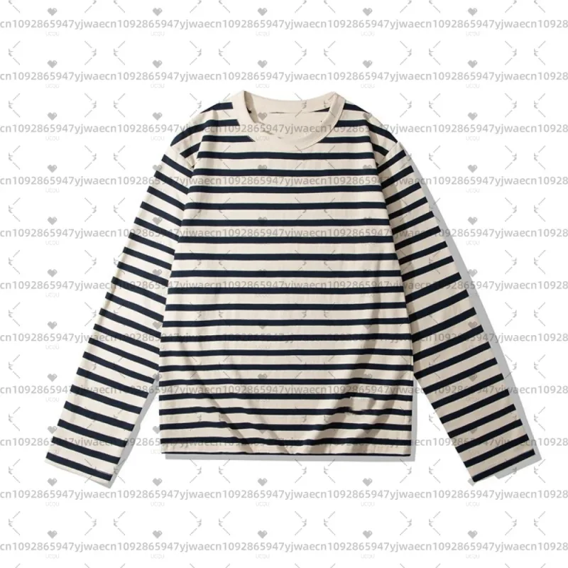 2026 spring Striped Long Sleeve hoodies For Men And Women Couple Classical Round Neck t-shirt Pullover sweatshirt men clothing