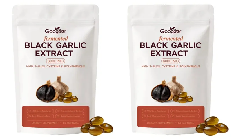 Softgel Ekstrak Bawang Putih Hitam Fermentasi Googeer dengan S-Allyl Sistein dan Polifenol untuk Kesehatan Harian Mendukung 60 Softgel