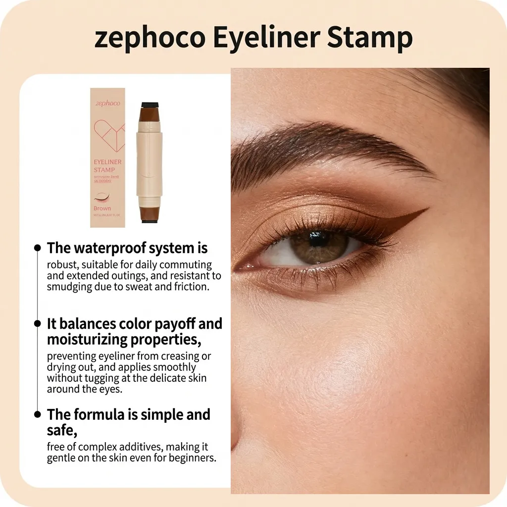Dual-Ended Liquid Eyeliner Stamp Pen Series - Smooth Application for Flawless Lines Versatile & Highly Pigmented Eye Makeup