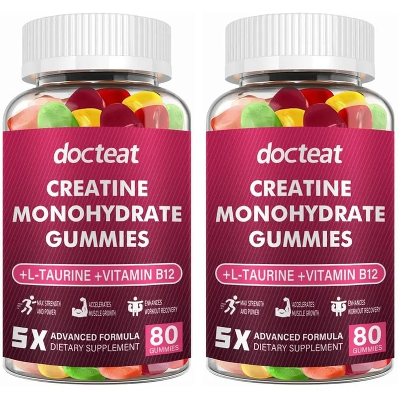 Creatine Monohydrate Gummies with L-Taurine and Vitamin B12 for Supports Training Performance and Daily Energy 80 Gummies — image 8