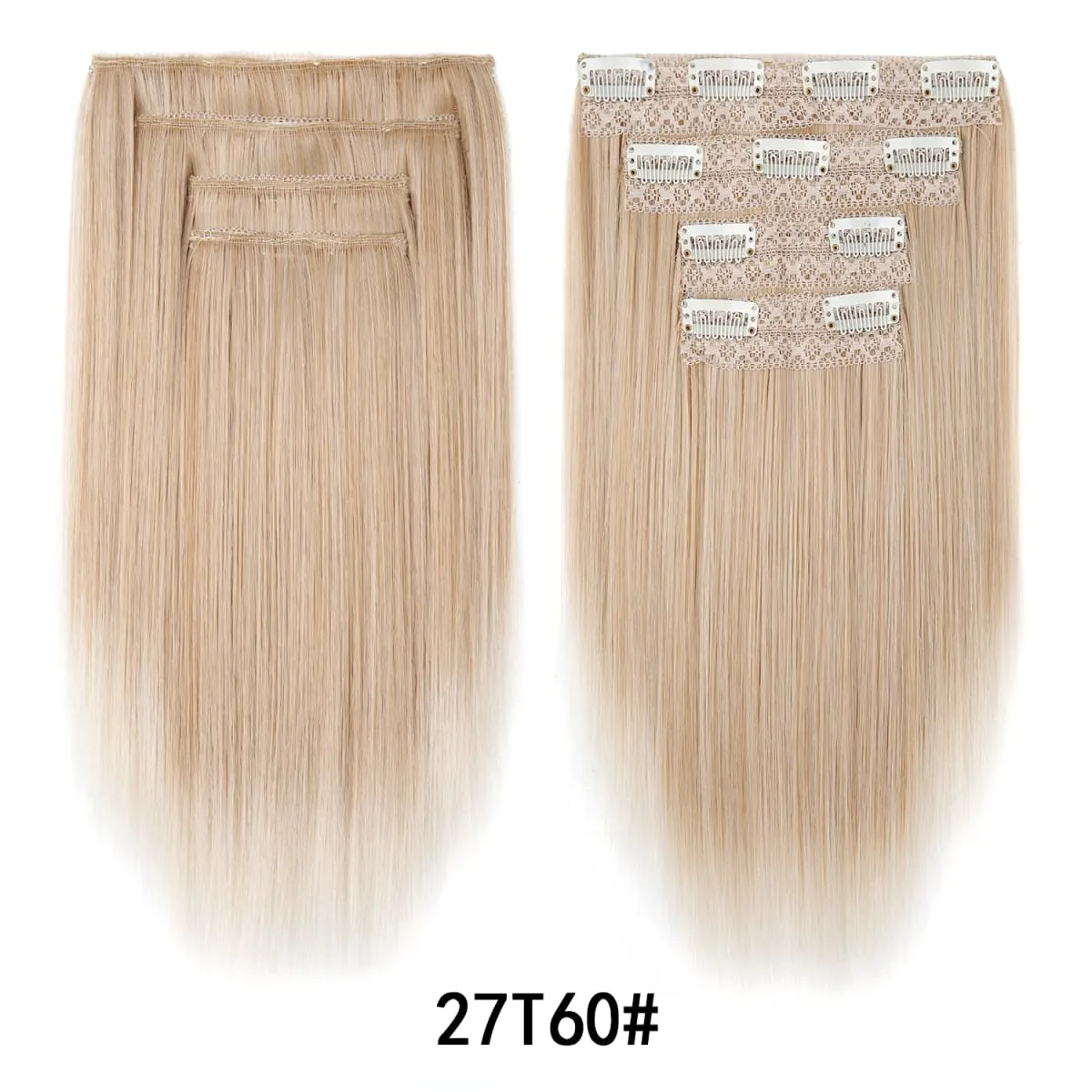 12 Inch Straight Clip In Hair Extensions 4Pcs/set Full Head Short Synthetic Highlight Hair Extensions For Women