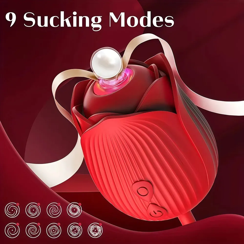 Telescopic Thrusting Sucker Vibrator for Women Rose Sucking Clit Stimulator Dildo Licking Vagin Anal Massager Sex Toys Couples — image 2