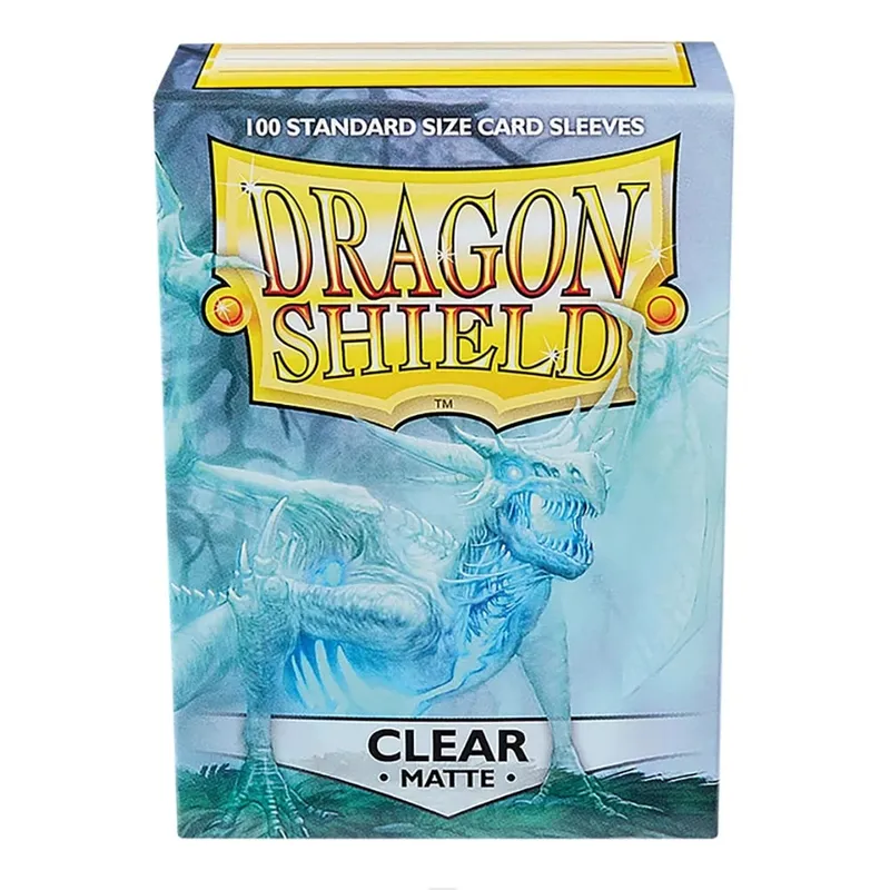 100 STK/ÆSKE Standardstørrelse Dragon Shield Nye ærmer 63x88 mm klare mattekortdæksler til MTG/PKM brætspilskort ærme
