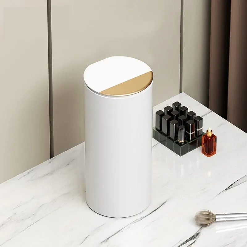 Makeup Brush Storage Cylinder Press-to-Open Automatic Lift Dustproof Lid Large Capacity for Eyebrow Pencils and Makeup Brushes