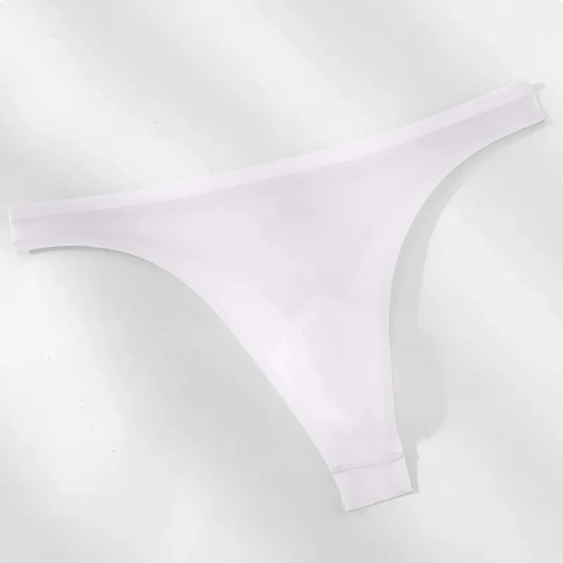Men's Ultra-thin Ice Silk G-string 3D Bulge Pouch Thong See Through Underwear Low Rise Men Bikini Briefs U Pouch Lingerie
