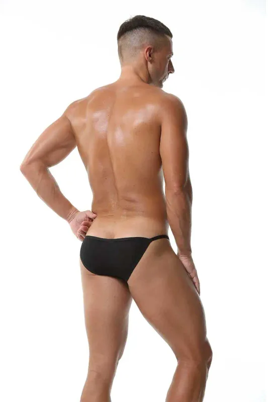 Slip en soie glacée pour hommes avec devant ouvert et taille réglable - Sous-vêtements respirants sexy d'été pour un ajustement confortable — image 20