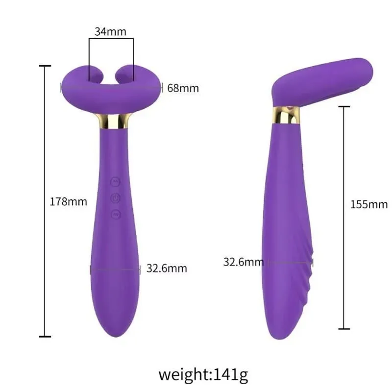 ilicone Prostate Massager Vibrator - Turquoise Rippled Anal Vibrator with Perineum Stimulator G-Spot Sex Toy for Men Women