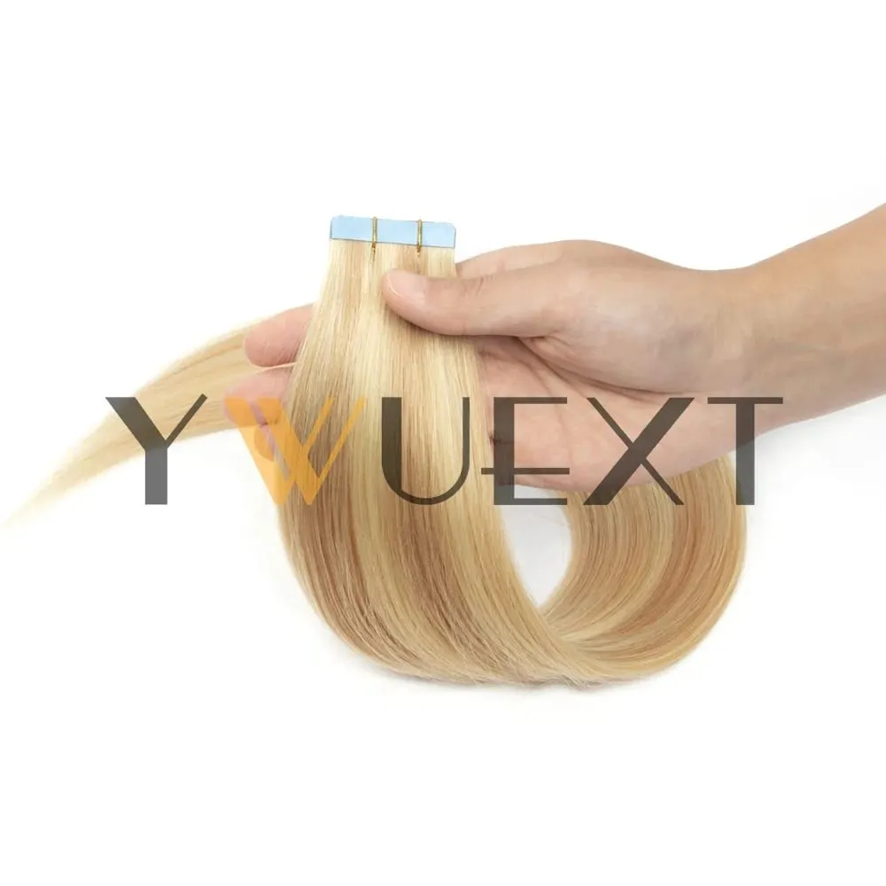 Tape In Human Hair Extensions 10Pcs/30g Per Pack Remy Real Human Hair Straight Natural Black Brown Blonde Multi‑Colors Seamless Skin Weft Tape Hair Extensions For Women