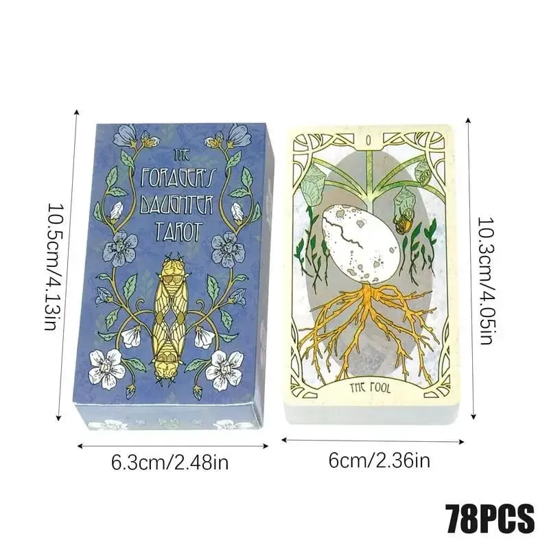 78 dek Kad Tarot The Forager's Daughter Permainan Papan Kad Oracle Permainan Pesta Alat Ramalan Misteri Dek Ramalan